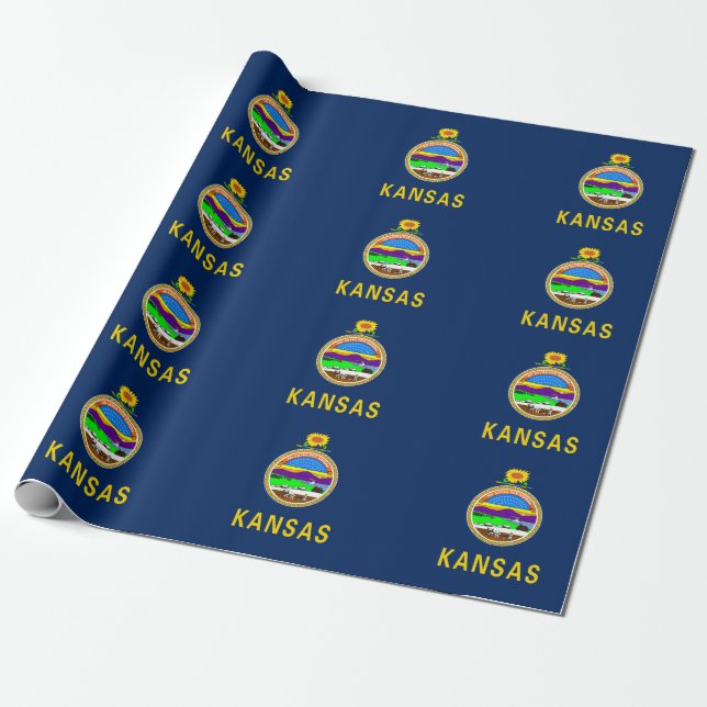 Kansas-Flagge Geschenkpapier (Ungerollt)