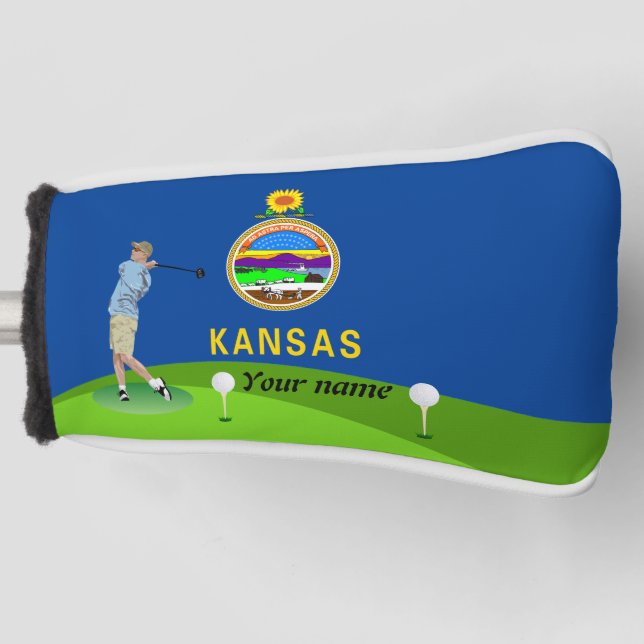 Kansas Flagge Golf Headcover (Vorderseite)