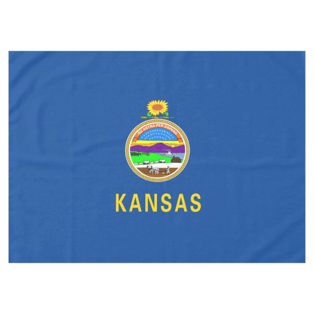 Kansas-Flagge Tischdecke (Vorderseite (Horizontal))