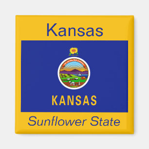 Kansas-Flaggen-Magnet Magnet