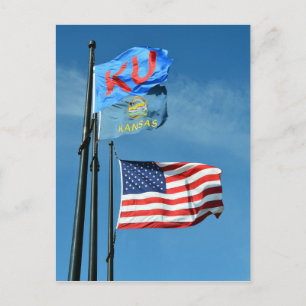 Kansas Flags Postkarte