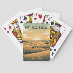 Kansas Flint Hills Reise-Souvenir Spielkarten