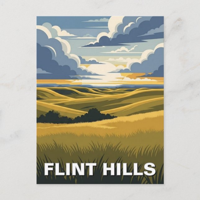 Kansas Flint Hills Travel Postkarte (Vorderseite)