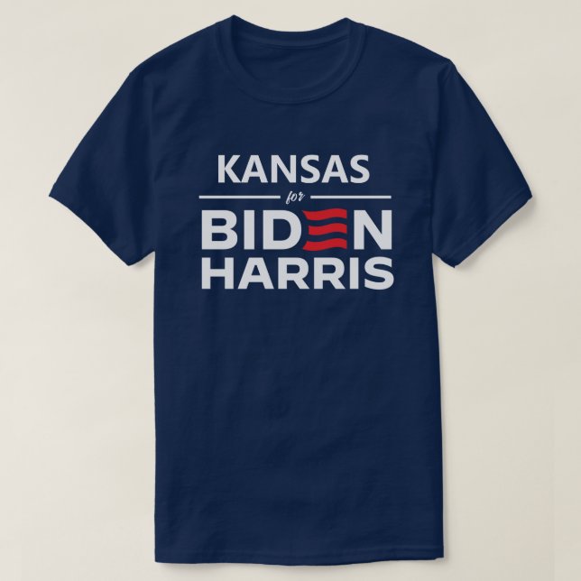 Kansas für Biden Harris T-Shirt (Design vorne)
