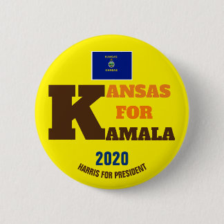 Kansas für Kamala Harris für Präsident 2020 Button