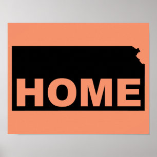 Kansas-Heimat-Poster-Schild fern der Heimat Poster