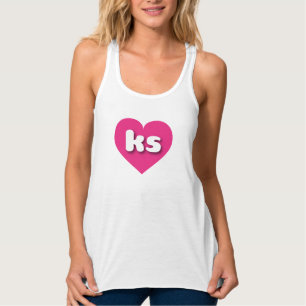 Kansas heiß rosa Herz - I Liebe Tank Top
