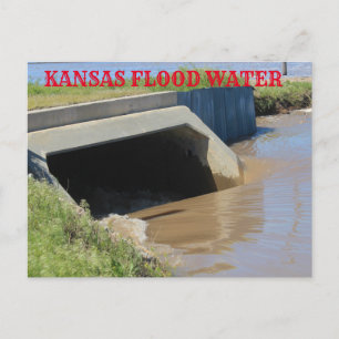 Kansas Hochwasser POST CARD Postkarte