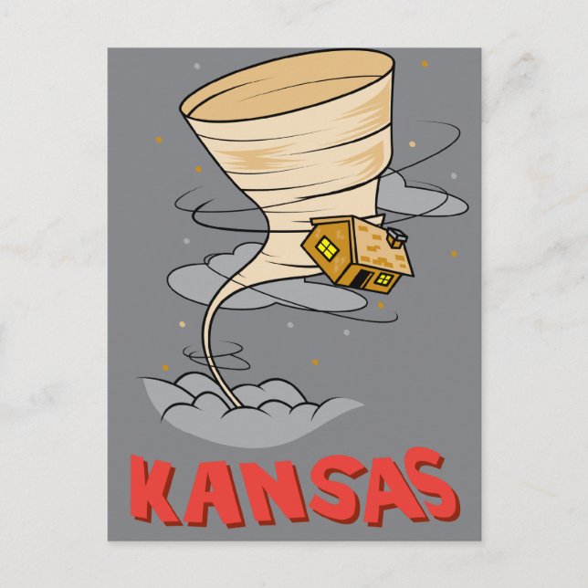 Kansas Hurricane Postkarte (Vorderseite)