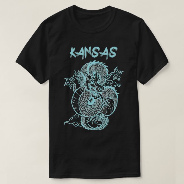 Kansas japanischer Drache T-Shirt (Design vorne)