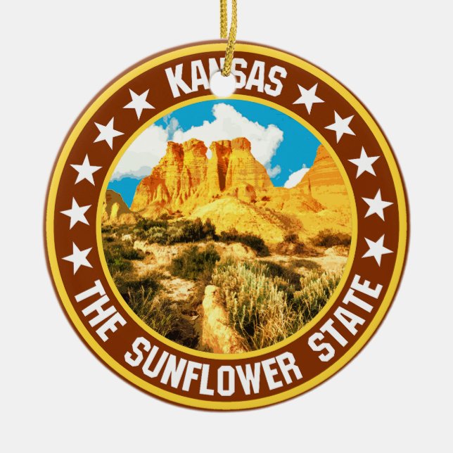 Kansas Keramik Ornament (Vorne)