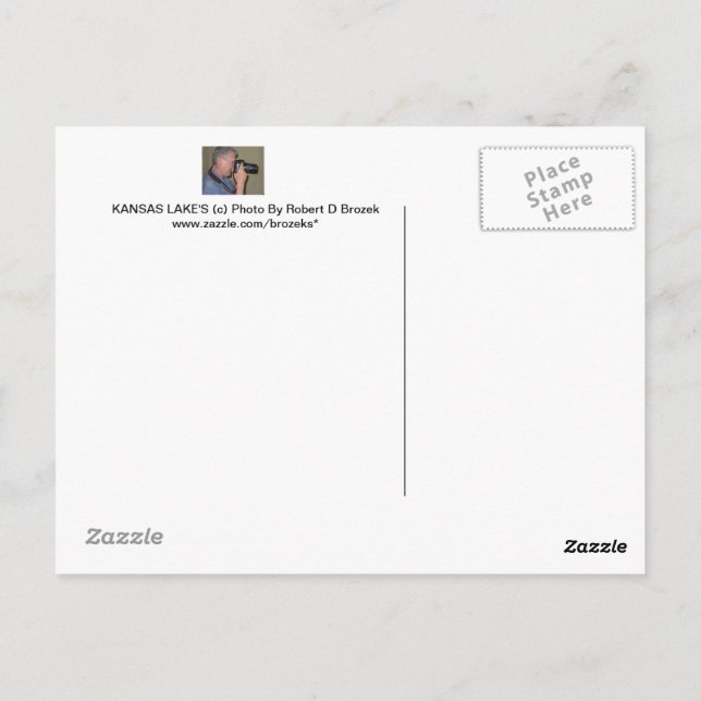 KANSAS LAKE'S WILSON RESERVOIR POSTKARTE (Rückseite)