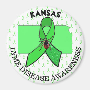 Kansas Lyme-Borreliose-Bewusstseins-Magnet Magnet