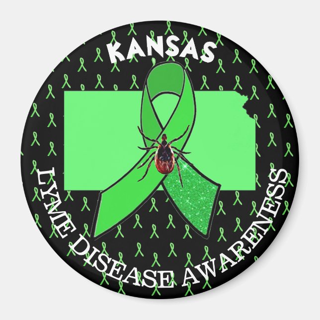 Kansas Lyme Disease Awareness Magnet (Vorne)