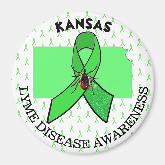 Kansas Lyme Disease Awareness Magnet (Vorne)