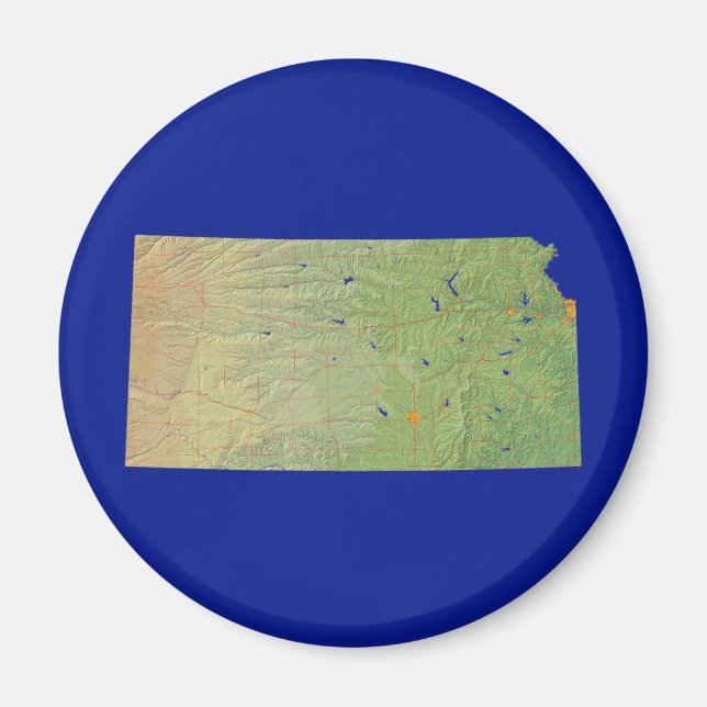 Kansas Map Magnet (Vorne)