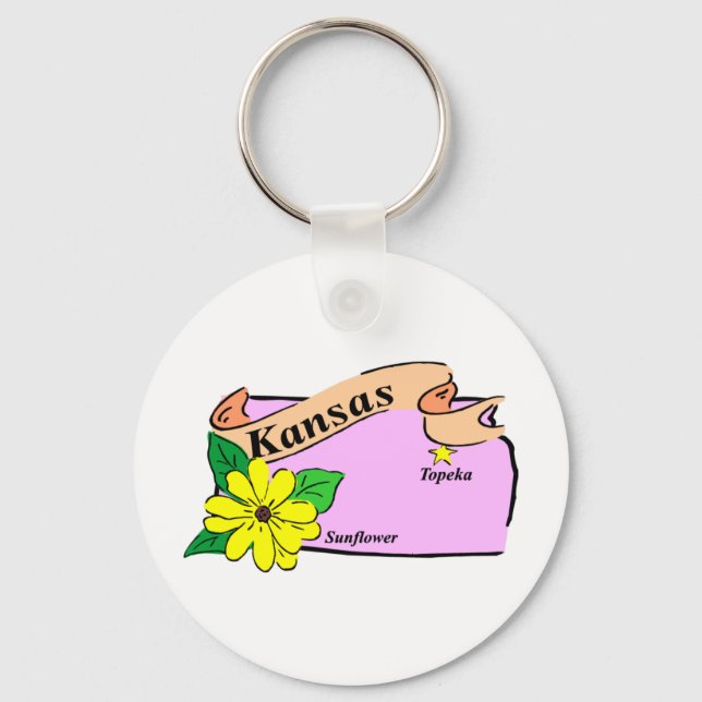Kansas Map Schlüsselanhänger (Vorderseite)
