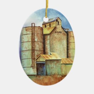 Kansas - Milepost Gano Keramik Ornament