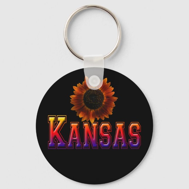 Kansas mit Sonnenblumen Schlüsselanhänger (Vorderseite)