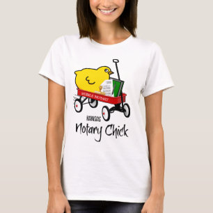 Kansas Mobile Notary Chick Red Wagon T-Shirt