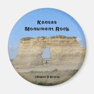 Kansas Monument Rock Round Magnet