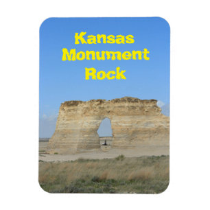 Kansas Monument Rock Square Magnet