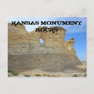 Kansas Monument Rocks mit Blue Sky Post Card Postkarte