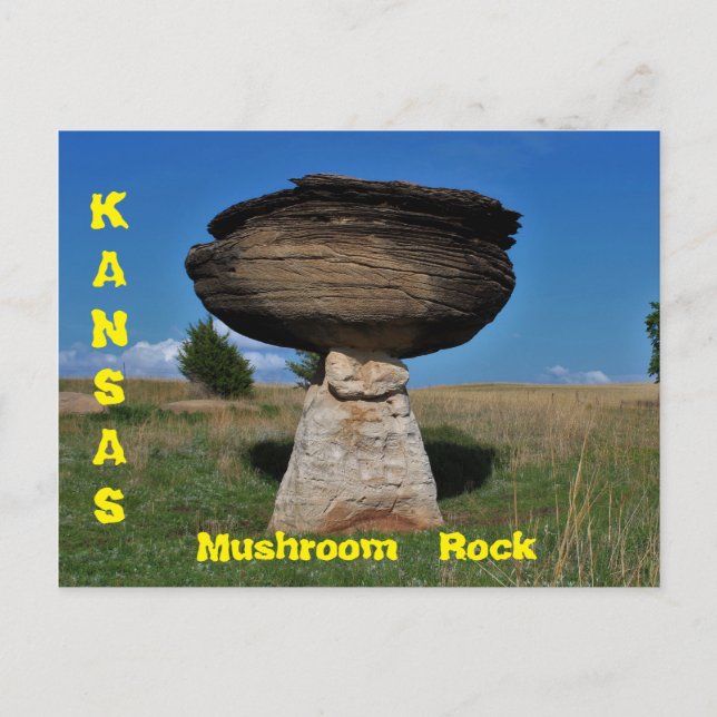 Kansas Mushroom Rock Park Post Card Postkarte (Vorderseite)