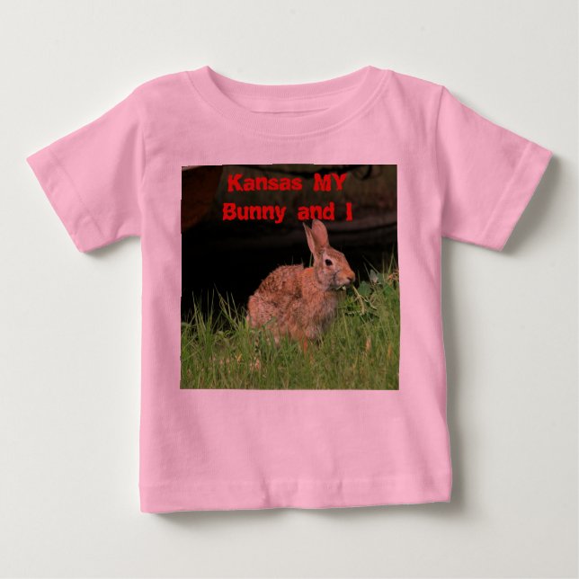 Kansas My Bunny und ich Ruffle T - Shirt. Baby T-shirt (Vorderseite)