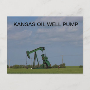 KANSAS ÖL GUTE PUMP-Postkarte Postkarte