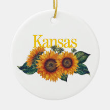 Kansas Ornament mit Sonnenblumen