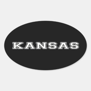 Kansas Ovaler Aufkleber