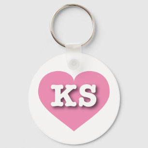 Kansas Pink Heart - I Liebe KS Schlüsselanhänger