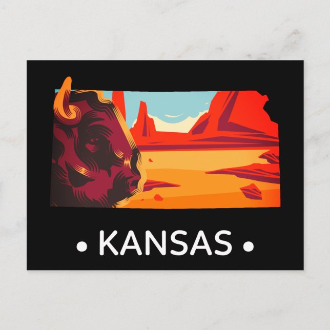 Kansas Postcard Postkarte (Vorderseite)