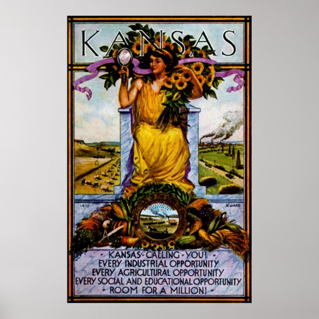 Kansas-Poster 1911 Poster (Vorne)