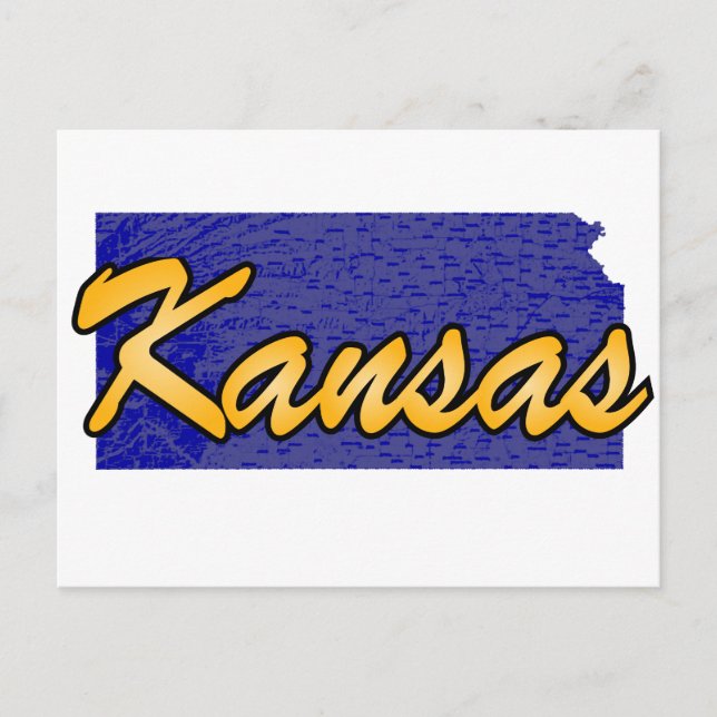 Kansas Postkarte (Vorderseite)