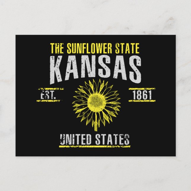 Kansas Postkarte (Vorderseite)