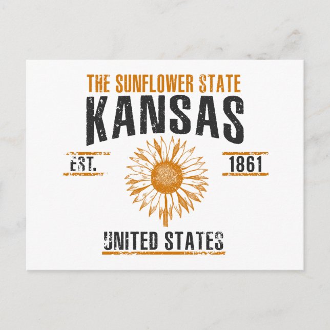 Kansas Postkarte (Vorderseite)
