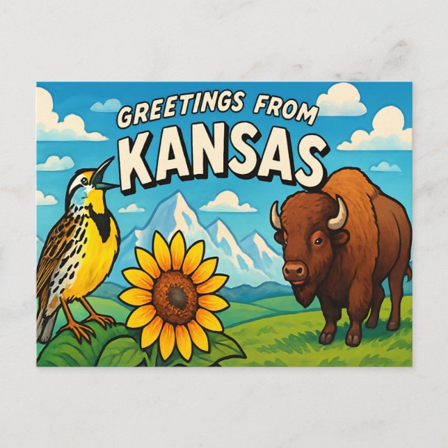 KANSAS-Postkarte Postkarte (Vorderseite)
