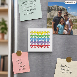Kansas Pride Farbige State Pride Herz Design Magnet