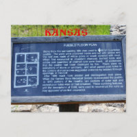 Kansas Pueblo Floor Sign Post Card