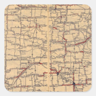 Kansas Quadratischer Aufkleber