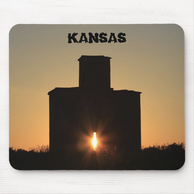 Kansas Rayls Hill Sunset Mouse Pad Mousepad (Vorne)