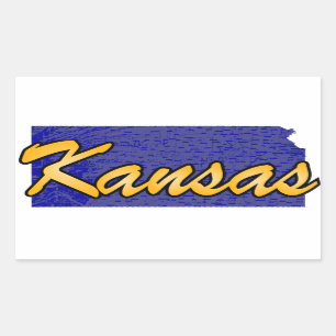 Kansas Rechteckiger Aufkleber