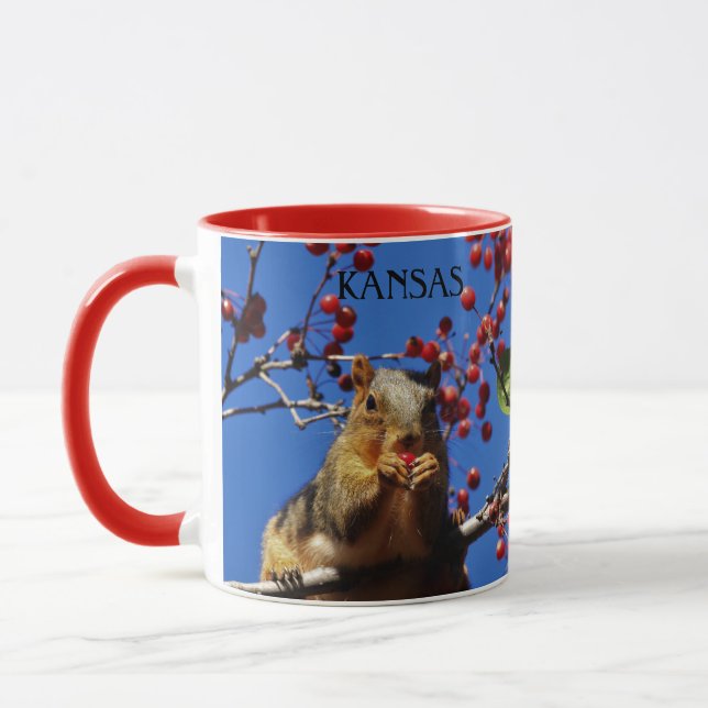 Kansas Red Fox Schwanz Eichhörnchen Tasse (Links)