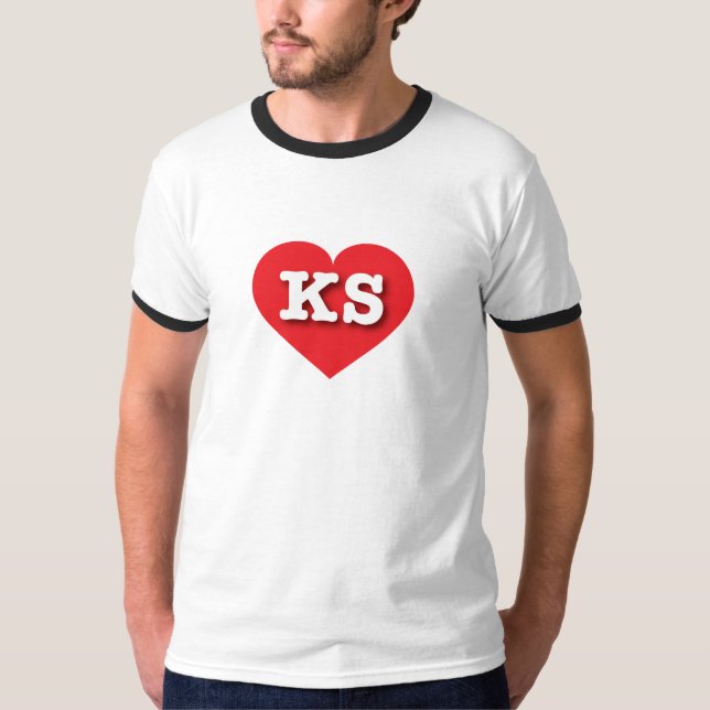 Kansas Red Heart - Große Liebe T-Shirt (Vorderseite)