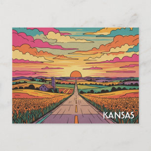 Kansas Reise Postkarte