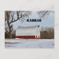 Kansas Roter Stall mit Baum- und Himmelskarte