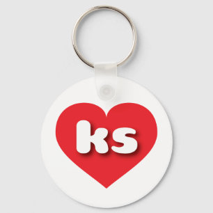 Kansas rotes Herz - I Liebe Schlüsselanhänger