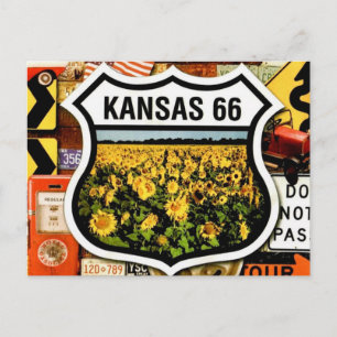 Kansas Route 66 Postkarte